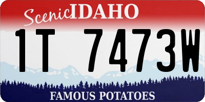 ID license plate 1T7473W