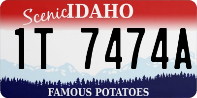 ID license plate 1T7474A