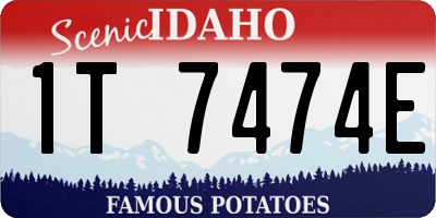 ID license plate 1T7474E