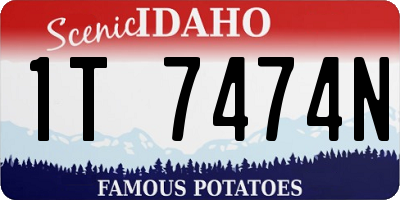 ID license plate 1T7474N
