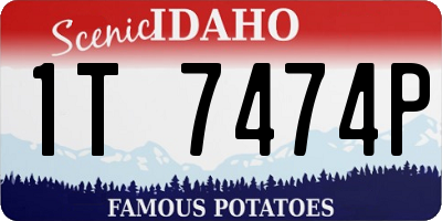 ID license plate 1T7474P