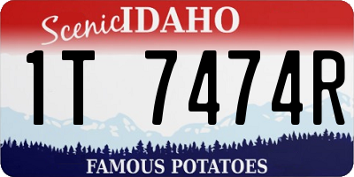 ID license plate 1T7474R