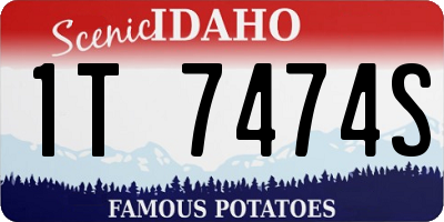 ID license plate 1T7474S