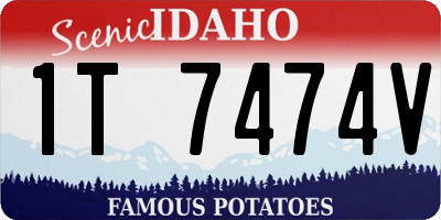 ID license plate 1T7474V