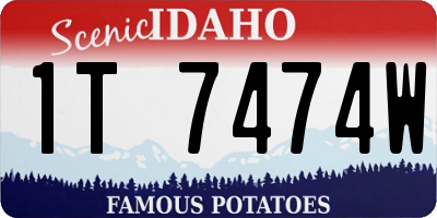 ID license plate 1T7474W