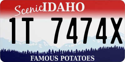 ID license plate 1T7474X