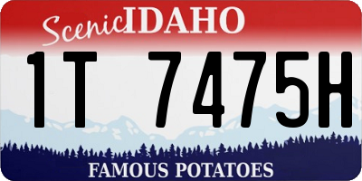ID license plate 1T7475H