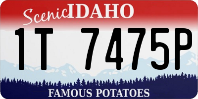 ID license plate 1T7475P