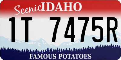 ID license plate 1T7475R