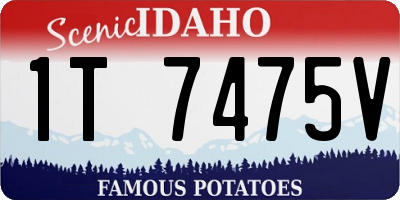 ID license plate 1T7475V