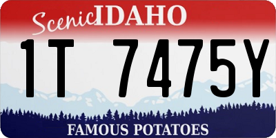 ID license plate 1T7475Y