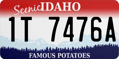 ID license plate 1T7476A