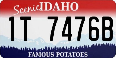 ID license plate 1T7476B