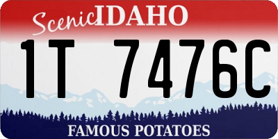 ID license plate 1T7476C