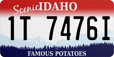 ID license plate 1T7476I
