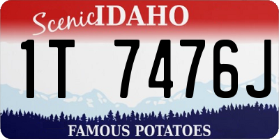ID license plate 1T7476J