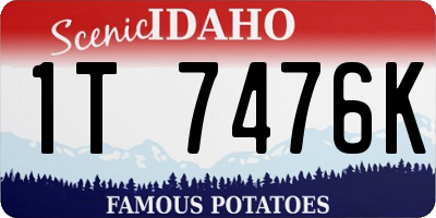 ID license plate 1T7476K