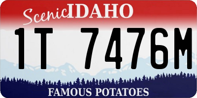 ID license plate 1T7476M