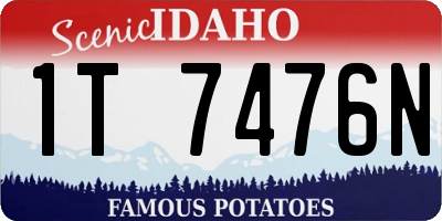 ID license plate 1T7476N