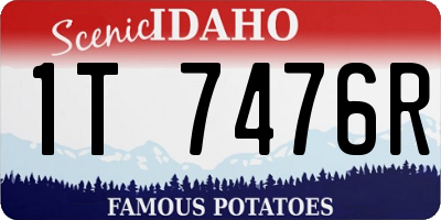 ID license plate 1T7476R