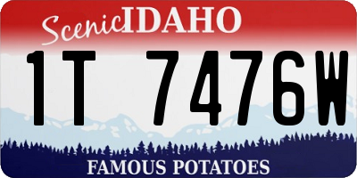 ID license plate 1T7476W