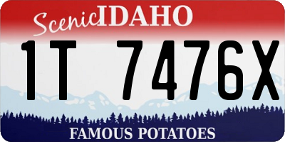 ID license plate 1T7476X