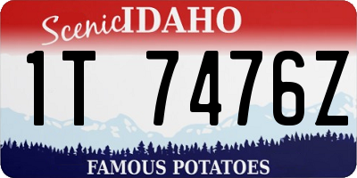 ID license plate 1T7476Z