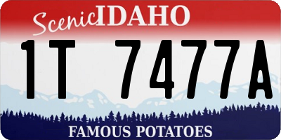 ID license plate 1T7477A