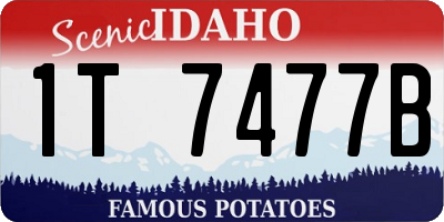 ID license plate 1T7477B