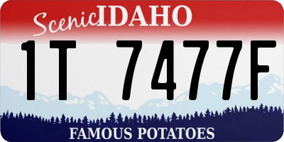 ID license plate 1T7477F