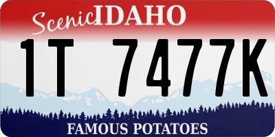 ID license plate 1T7477K