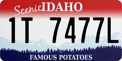 ID license plate 1T7477L