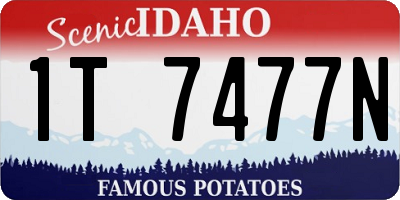 ID license plate 1T7477N