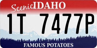 ID license plate 1T7477P