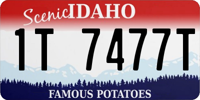 ID license plate 1T7477T