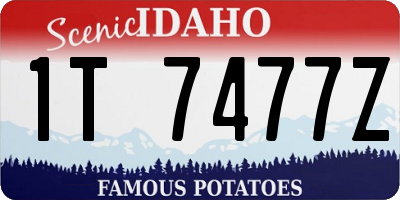 ID license plate 1T7477Z
