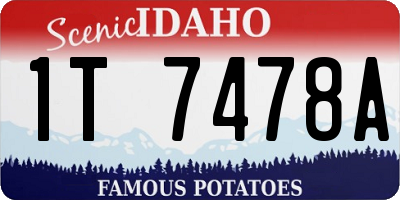 ID license plate 1T7478A