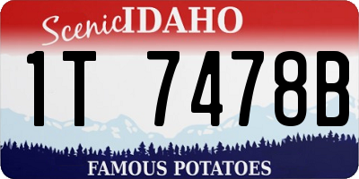 ID license plate 1T7478B
