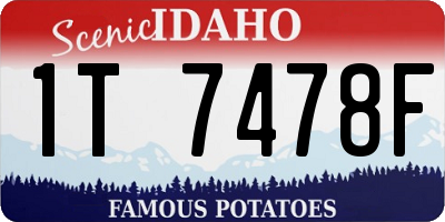 ID license plate 1T7478F