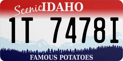 ID license plate 1T7478I