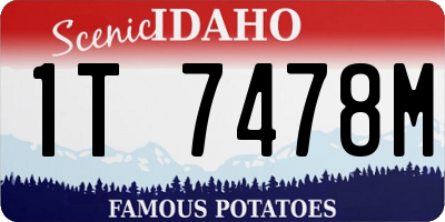 ID license plate 1T7478M