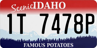 ID license plate 1T7478P