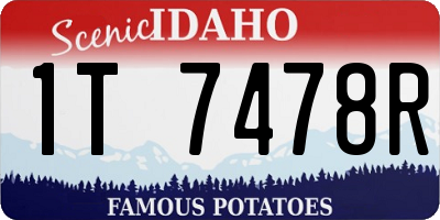 ID license plate 1T7478R