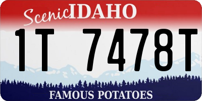 ID license plate 1T7478T