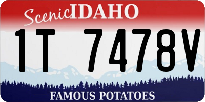 ID license plate 1T7478V