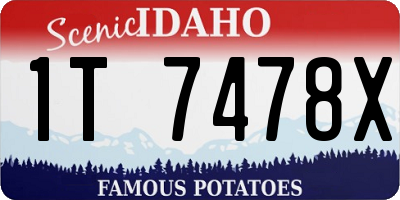 ID license plate 1T7478X