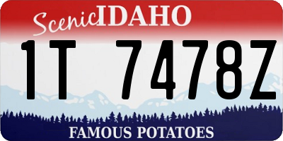 ID license plate 1T7478Z
