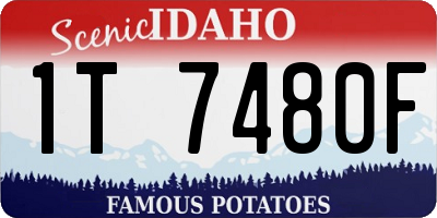 ID license plate 1T7480F