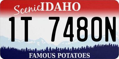 ID license plate 1T7480N