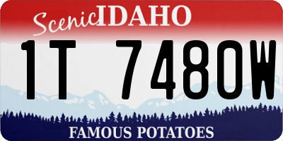 ID license plate 1T7480W